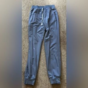 Vapor Blue Space Dye Zamora High Waisted 2.0, Tall jogger scrub pants